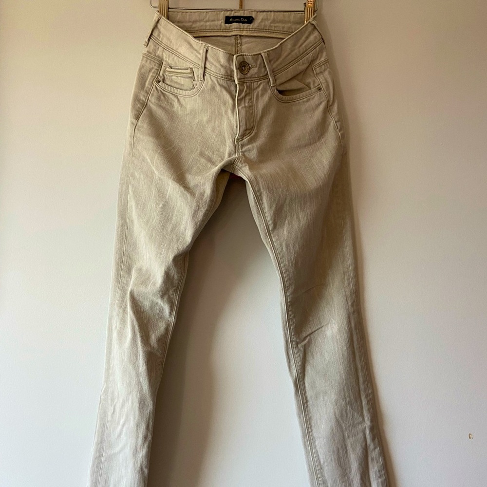 Chic Massimo Dutti washed beige jeans size 26 from Barcelona